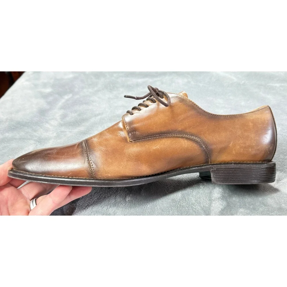 Kenneth Cole Reaction Shoes Mens‎ Size 12 Derby Cap Toe Dress Oxfords Leather